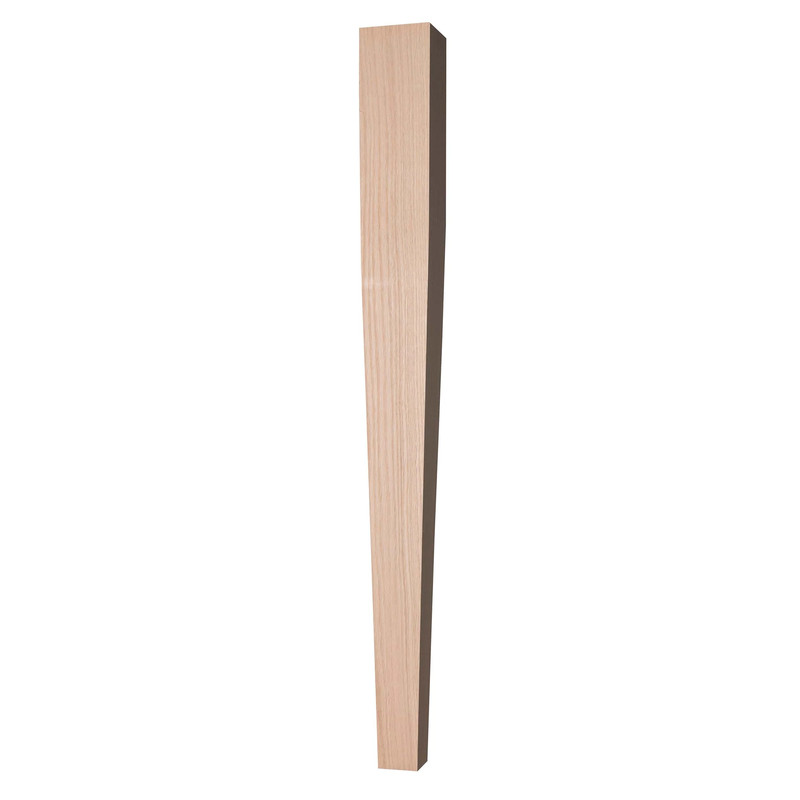 Four Sided Tapered Leg - Species:Oak Red